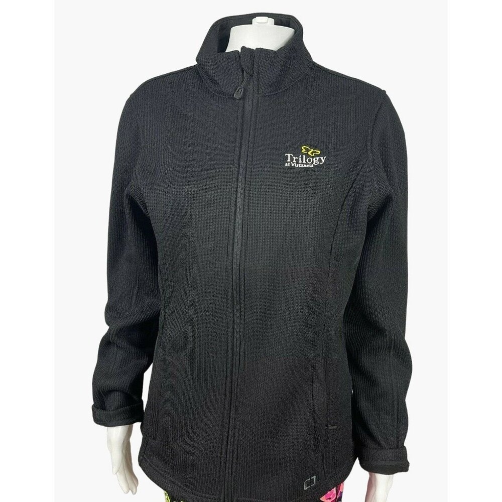 OGIO Trilogy At Vistancia Gold Medium Womens Full Zip Knit Jacket Black